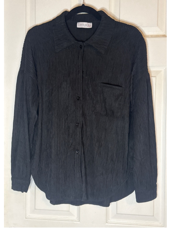 LOVEPOEM BY BLOCK Tops - LOVEPOEM BY BLOCK Black Button Down Shirt